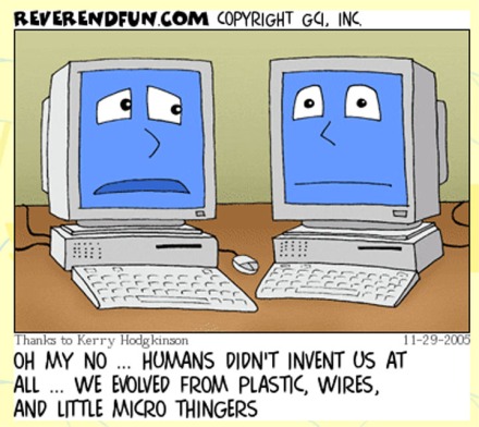 Computer evolution joke